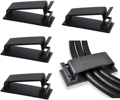 SOULWIT 50Pcs Self Adhesive Cable Management Clips, Cable Organizers Wire Clips by SOULWIT
