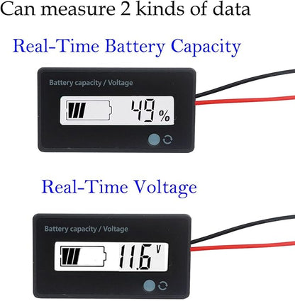 12V 24V 36V 48V Battery Meter, Voltage Indicator, Lead-Acid & Lithium Ion - Image 2