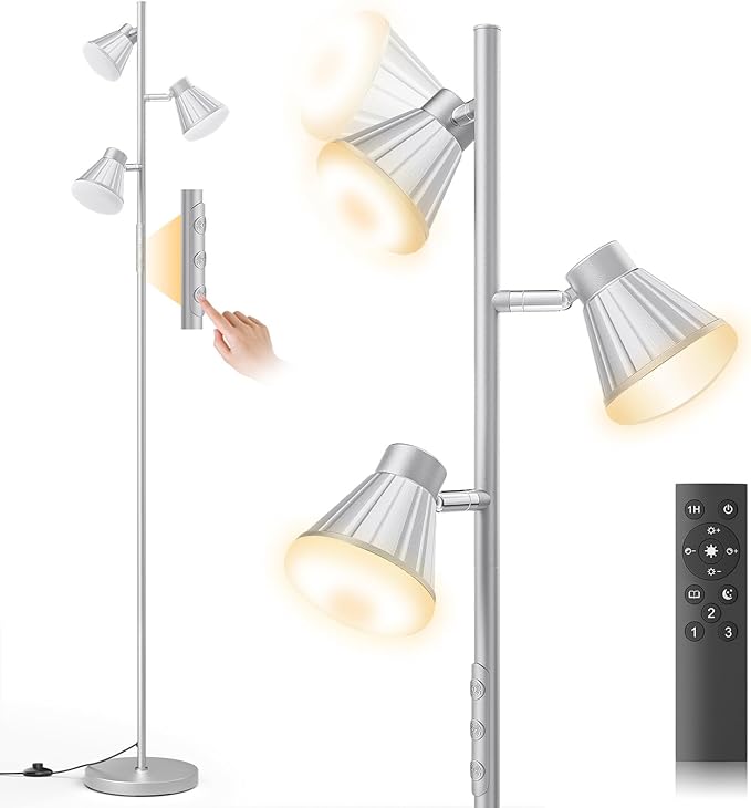 SIBRILLE 36W LED Tree Floor Lamp, Dimmable Tall Standing Lamp by SIBRILLE