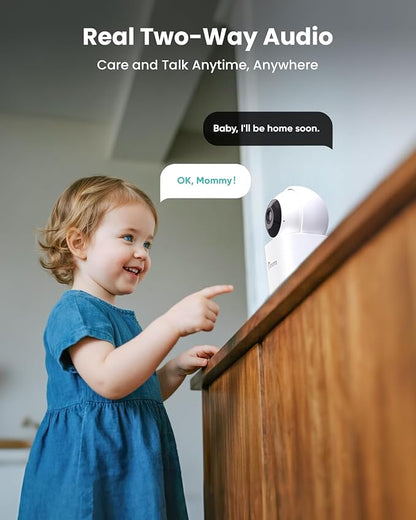 3K Indoor Security Camera 2 Pack, 360° Pan/Tilt WiFi Camera - Image 5