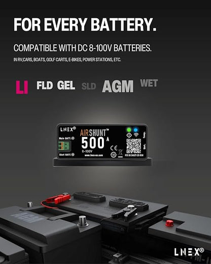 LNEX Bluetooth Battery Monitor, 500A Smart Shunt - Image 5