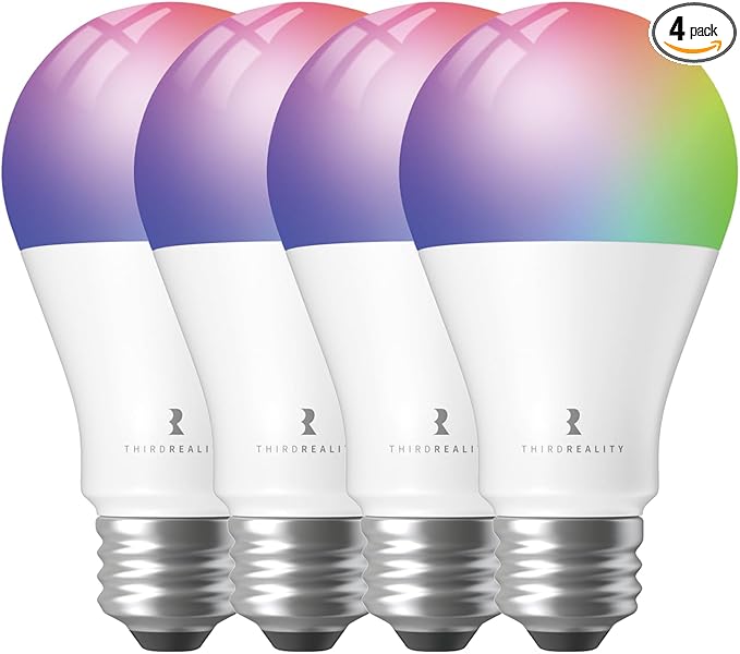 THIRDREALITY Zigbee Smart Color Bulb ZL1 4Pack, Compatible by ThirdReality