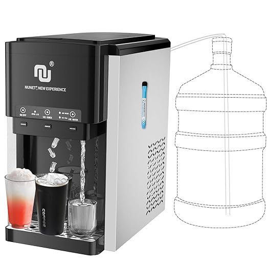 NUNET 3-in-1 Water Bottle Bottom-Loading Ice Dispenser Water Cooler Crusher by NUNET