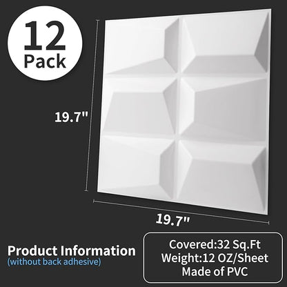 Art3d Decorative 3D Wall Panel, 32 Sq.FT PVC Interior Wall Decor - Image 3