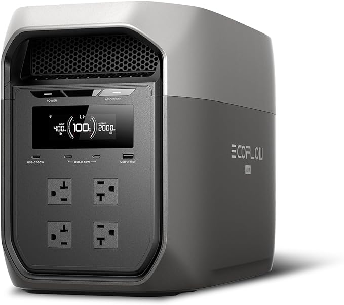 EF ECOFLOW Portable Power Station DELTA 3 Max, 2048Wh LiFePO4 Battery, Solar by EFECOFLOW