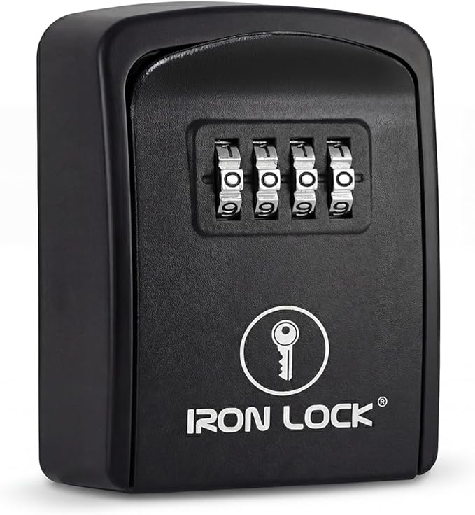 Iron Lock® Key Lock Box Wall Mount – Waterproof Heavy Duty Metal Lock Box by IronLock
