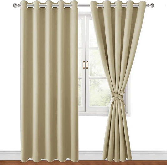 Hiasan Blackout Curtains for Bedroom, 60 x 84 Inches Long by Hiasan