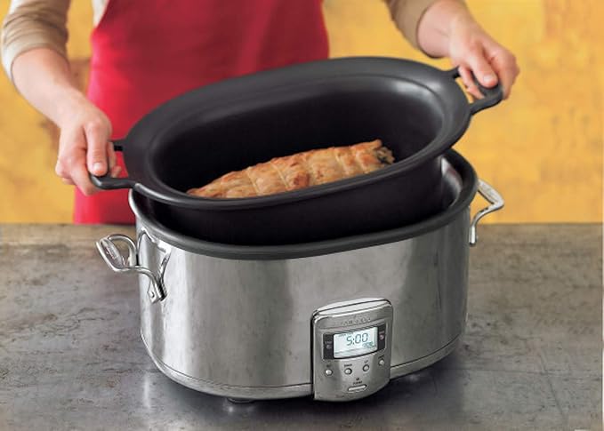 All-Clad Stainless Steel Electric Slow Cooker 7-Quart, Programmable LCD Timer - Image 4