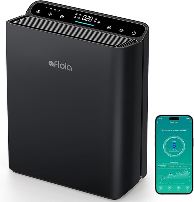 Air Purifier for Home Bedroom Large Room Up to 2000Ft², Smart APP&Voice Control by Afloia