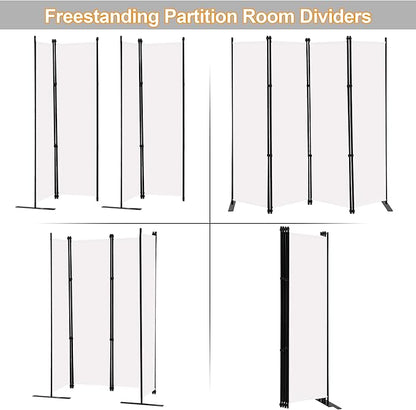 MAYOLIAH 4 Panel Room Divider Screen 6Ft Tall Foldable Privacy Dividers Indoor - Image 4
