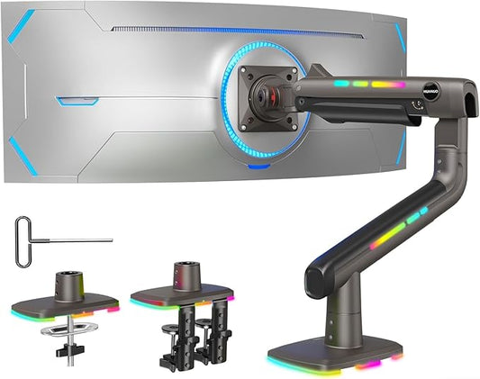 HUANUO TitanLift Monitor Arm for Ultrawide Screens up to 49″, Heavy-Duty Single by HUANUO