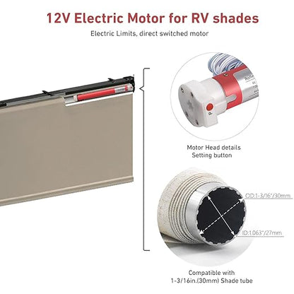 Rollerhouse 2 Wire Switch Controlled Motor Electric Roller Motor Hard Wired 12V - Image 6