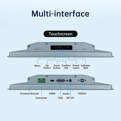 15.6-Inch Industrial Touch Screen Monitor, Ratio 16:9 Embedded PCAP Touchscreen - Image 6