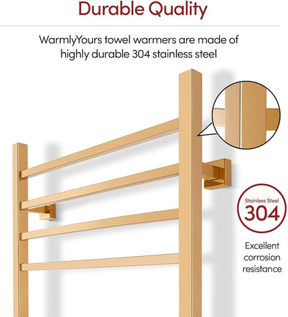 WarmlyYours Heated Towel Rack for Bathroom - Image 2