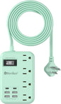 6 USB Green Travel Power Strip- 5Ft Green Extension Cord by Beeiker-BetterHelperforYou