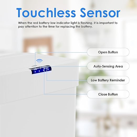 AthLike Sensor Trash Can, Touchless Motion Sensor Trash Bin, Smart Automatic - Image 3