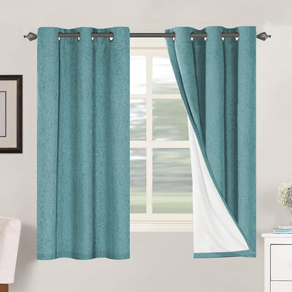 H.VERSAILTEX Primitive Linen Curtains 100% Blackout Curtain Drapes Burlap by HVERSAILTEX