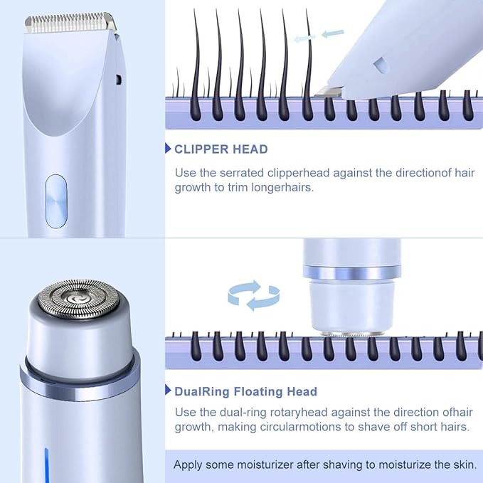 Bikini Trimmer for Women 2 in 1 Dual Head - Image 2