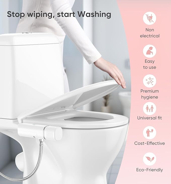 Ultra-Slim Bidet Attachment, Posterior&Feminine Wash-, Non-Electric Bidet - Image 7