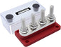 AMOMD 300A Bus Bars 4 Terminal Studs M10 Nickel Plated Copper Distribution by AMOMD