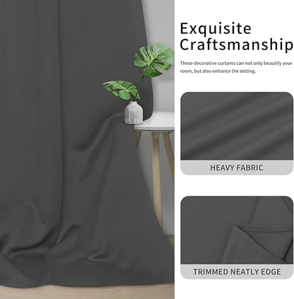 Easy-Going Blackout Curtains for Bedroom, Solid Thermal Insulated Grommet and - Image 5