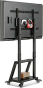 suptek mobile tv stand height adjustable with pegboard, main product view