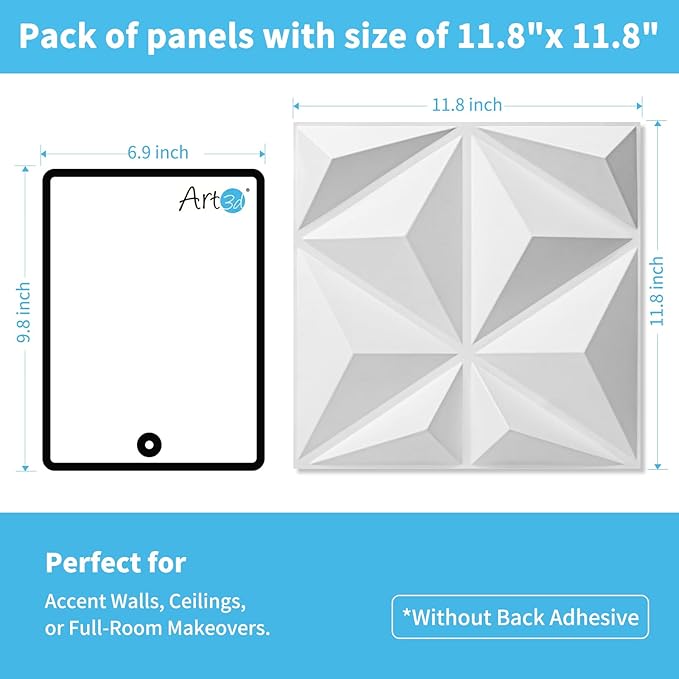 Art3d 20 Pack Decorative 3D Wall Panels, 19 Sq.Feet PVC Interior Wall Décor - Image 2