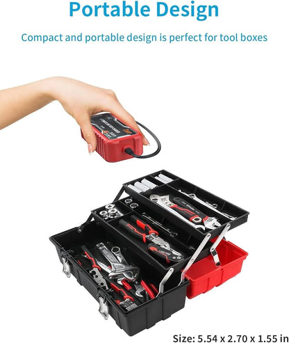 FOVAL 2-Amp Car Battery Charger, 6V and 12V Portable Automatic Smart Charger - Image 7