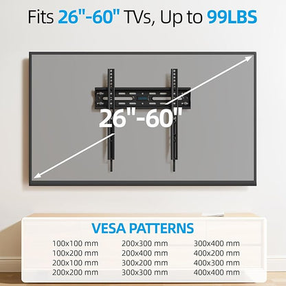 Fixed TV Wall Mount for Most 26-60 Inch Screen, Low Profile TV Mount - Image 4