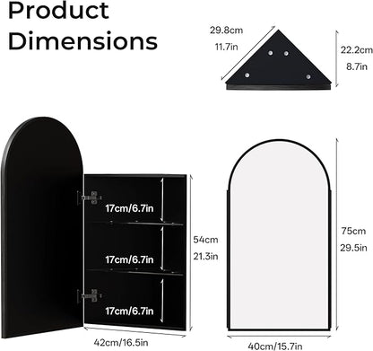 LED Corner Medicine Cabinet - Image 2