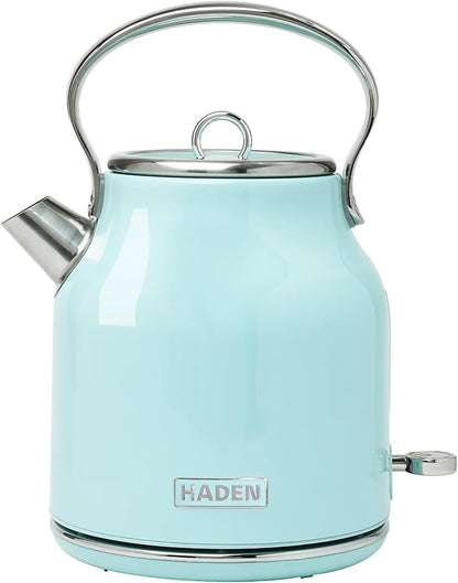 Haden Heritage 1.7 Liter Stainless Steel Electric Kettle, Hot Water Kettle by HADEN