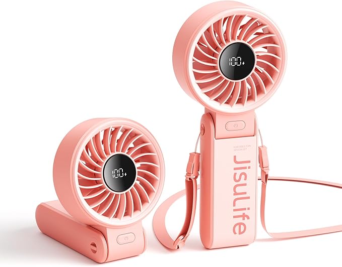 JISULIFE Handheld Fan Life7 – Ultimate Flexibility: High-Power Motor, LED by LivechillStaycool