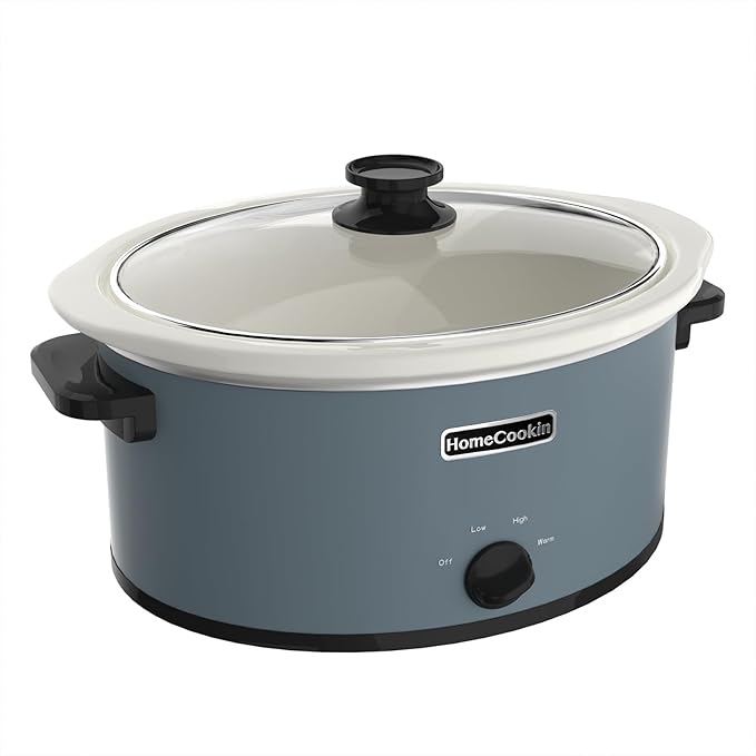 HOMECOOKIN 7 Quart Slow Cooker Oval Manual Pot Food Warmer by HOMECOOKIN