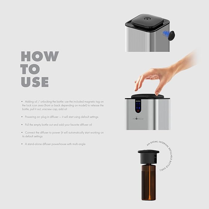 Aromely Smart Bluetooth Scent Diffuser, Aromatherapy Nebulizing Waterless - Image 8