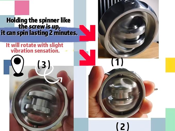 MagLev Fidget Spinner for Adults, CNC Stainless Steel Gyroscope - Image 6