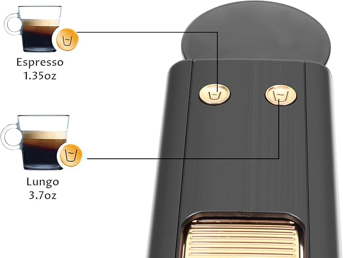 Black Espresso Machine for Nespresso Compatible Capsule, Single Serve Coffee - Image 6