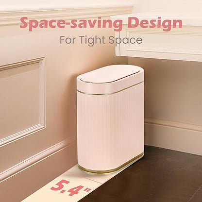 Bathroom Sensor Trash Can with Lid Automatic 2 Gallon Motion Sensor Garbage Bin - Image 4
