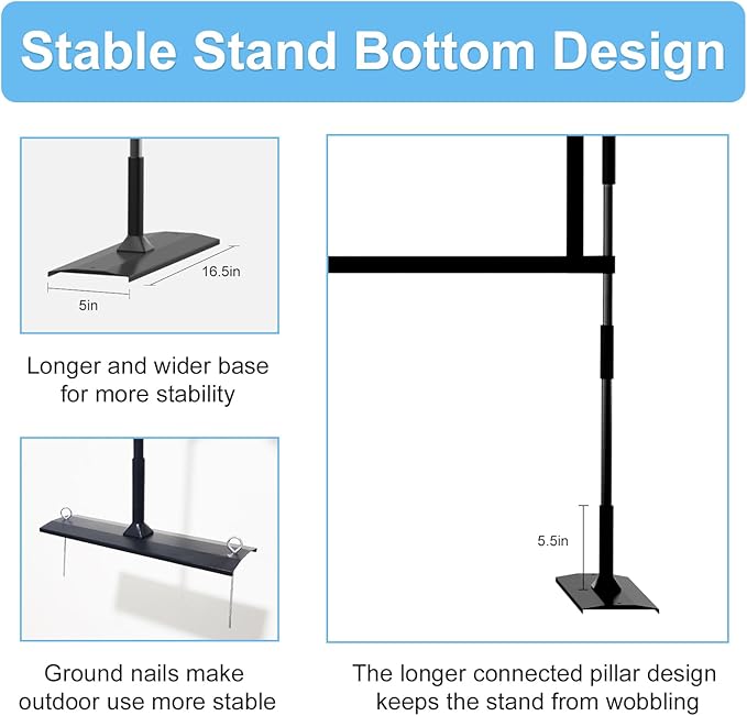 TOWOND Projector Screen and Stand, 100 inch Outdoor Projector Screen Indoor - Image 4
