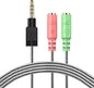 MillSO Headset Adapter, 3.3 Feet 3.5mm Mic and Audio Headphone Splitter CTIA 4 by MillSO