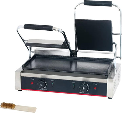 Commercial Panini Press With Grooved Grill Sandwich Maker Machine Electric by KOUWO