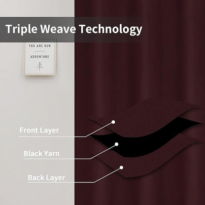Easy-Going Blackout Curtains for Bedroom, Solid Thermal Insulated Grommet and - Image 3