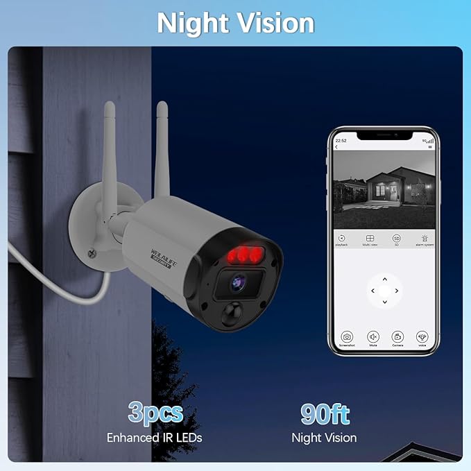 【All-in-One Security System】 Outdoor Wireless Security Camera System, Home - Image 8