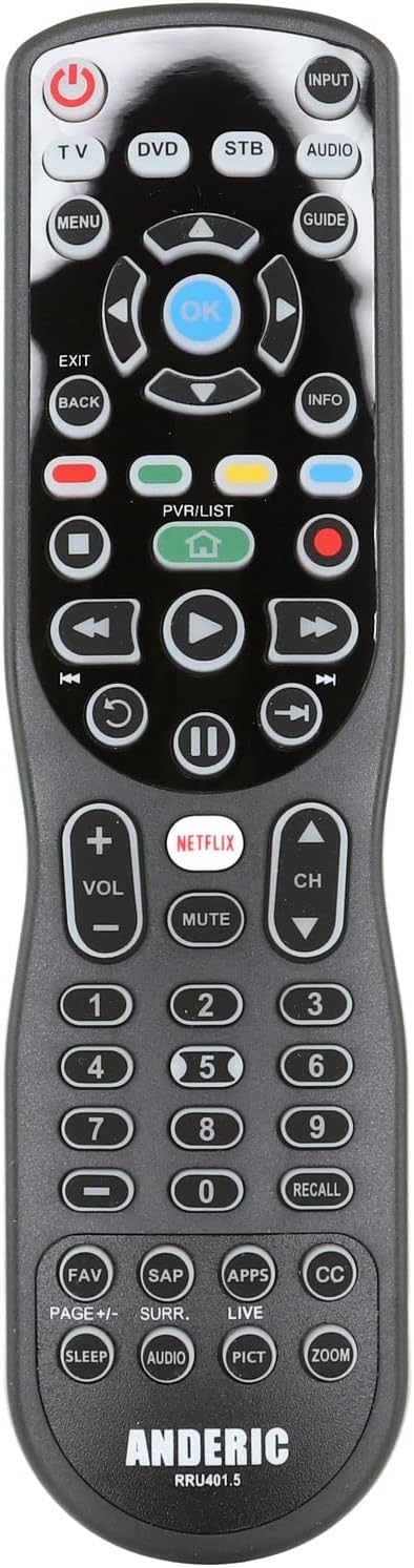 4-in-1, 4-Device IR Universal Remote Control by Anderic