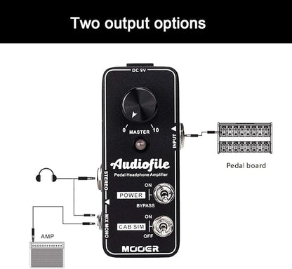 MOOER Micro Guitar Pedal Audiofile Headphone Amp Analog, Access to Effects - Image 5
