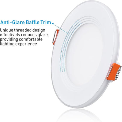 TORCHSTAR 8-Pack 5CCT 4 Inch Slim LED Recessed Lights - Image 3