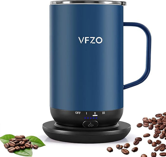 Self Heating Coffee Mug, High-Capacity- 18 oz, 180 Min Battery Life, Smart by VFZO