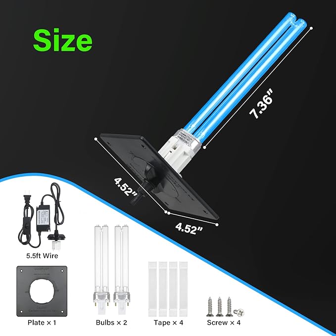 COOSPIDER 18W HVAC UV Light, Air Purifier - Image 6