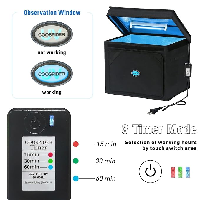 Large UVC Sanitizer Box Ozone Free, Foldable Cleaner Bag - Image 4