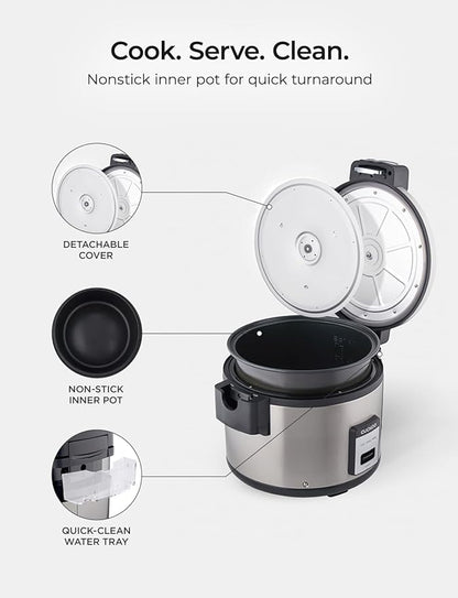 CUCKOO Commercial Rice Cooker & Warmer, Extra Large Rice Cooker 30-Cup Uncooked - Image 7