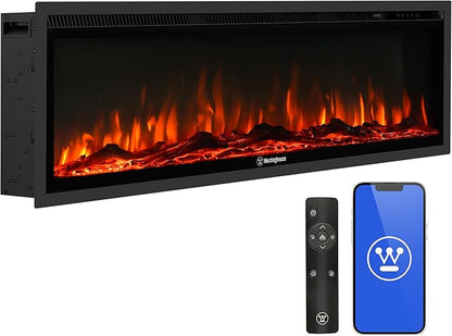 Westinghouse 50 Inch Electric Fireplace Heater, Compatible by Westinghouse